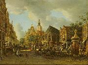 unknow artist The Groenmarkt as seen towards the Westeinde china oil painting artist